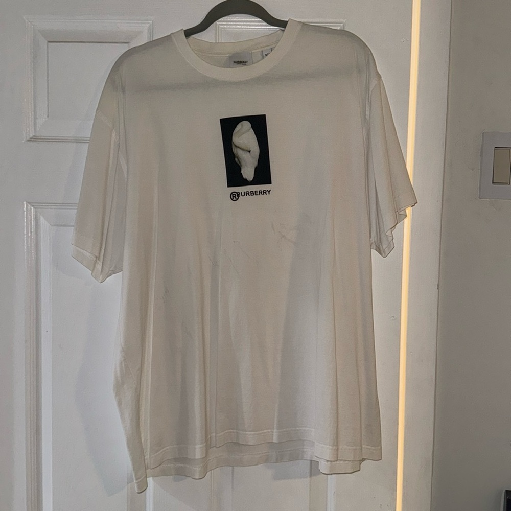 Worn mens burberry T shirt XL